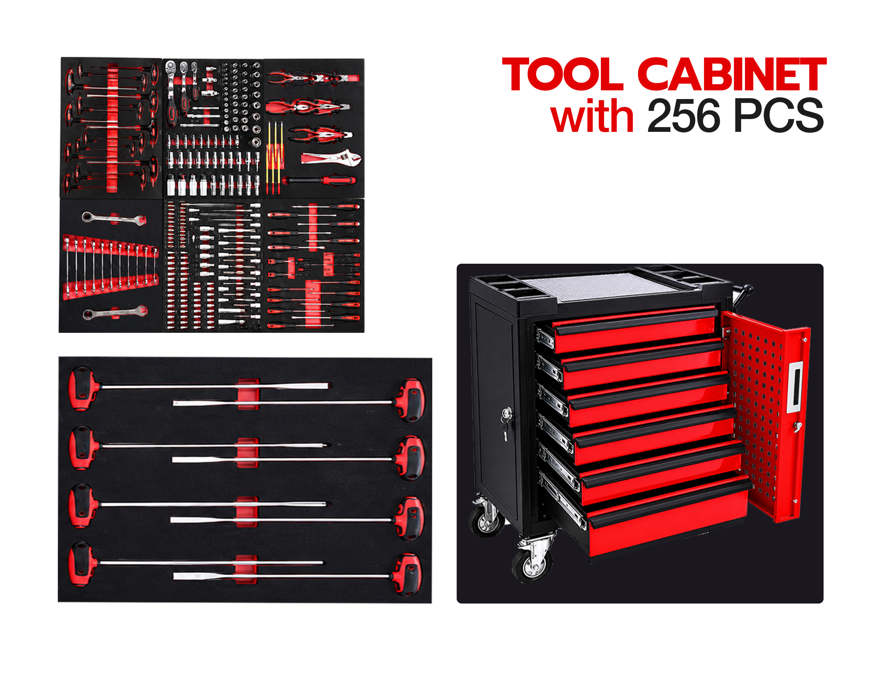 TOOLS CABINET WITH TOOL SET 256PCS TMT image 2